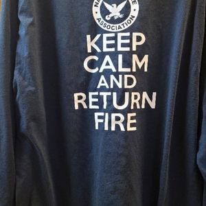 NRA BLACK LONG SLEEVE MEN'S SHIRT